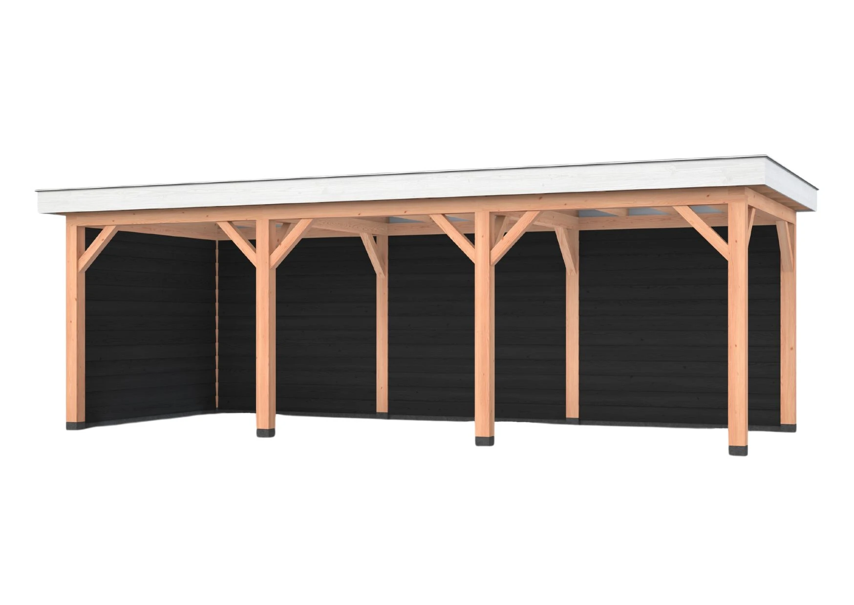 Douglas overkapping, 750 x 300, met achterwand en zijwand, Westwood Holland - Afbeelding 2